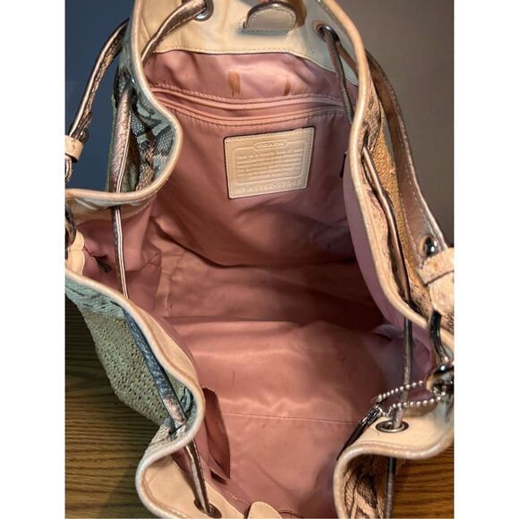 Coach Oversized Straw Python Tote bag Unique and Beautiful - Picture 8 of 9